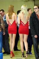 Hostesses in pantyhose